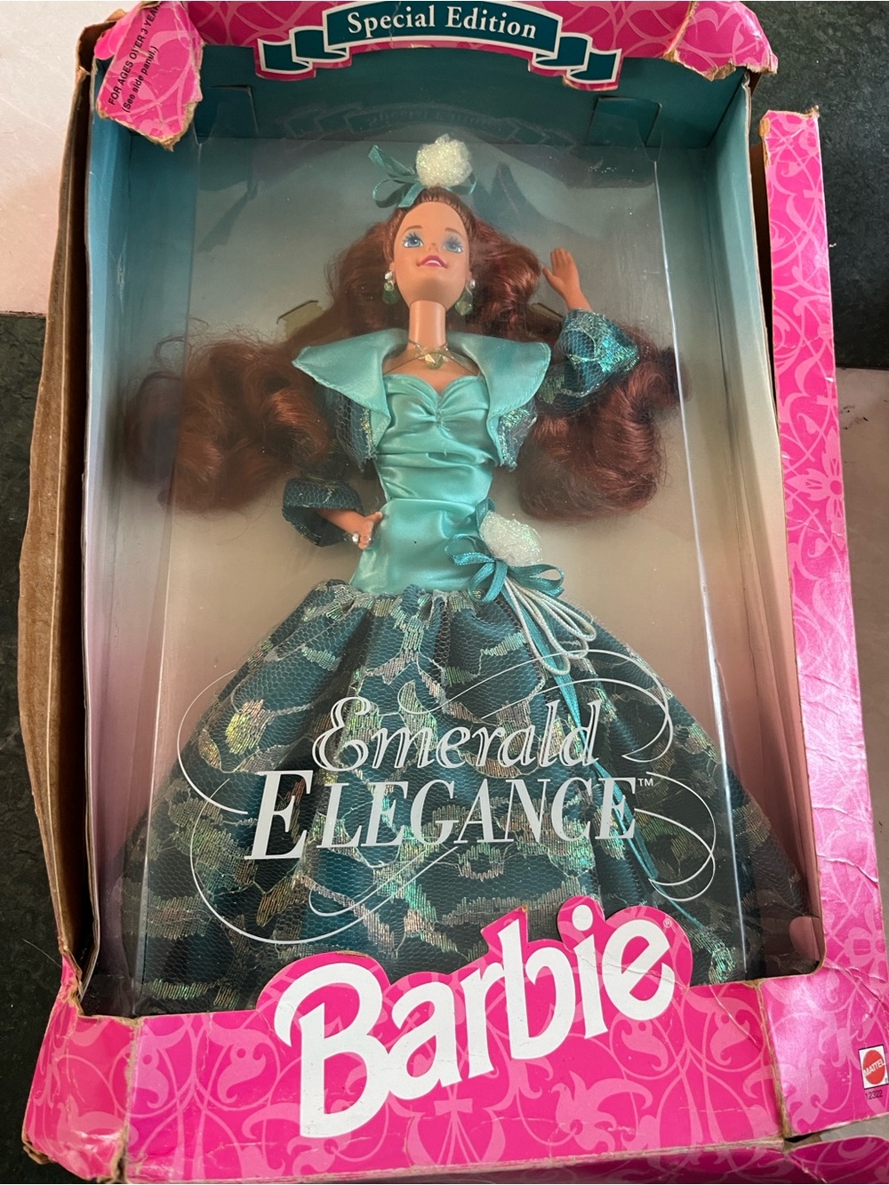 Barbie Emerald Elegance Doll - Teal, Gold & White Accents
